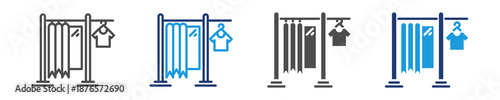 fitting room icon set multiple style