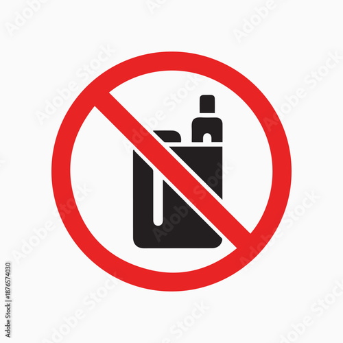 No Vape Zone: A clear visual statement prohibiting vaping with a bold, circular symbol featuring a crossed-out electronic cigarette.