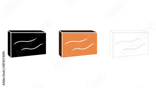 Plastered wall smooth finish construction icon set building material vector for perfect wall finishing