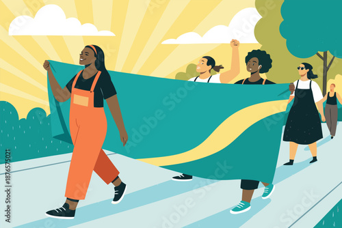 Peaceful Demonstration Inclusive Banner Colo