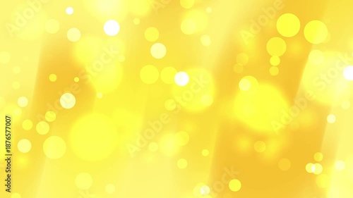 Bright yellow and golden gradient background filled with large soft bokeh circles and warm light energy