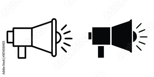 Megaphone icon vector, Loudspeaker sign and symbol, announcement, promotion