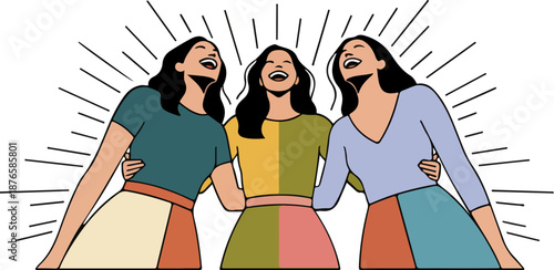 Happy Women Laughing Together