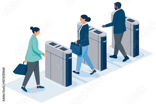 Station Ticket Gate Tap Ill