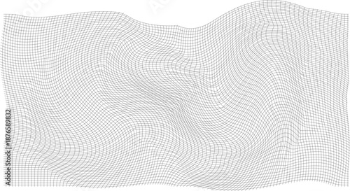 Abstract Grid Distortion Wave Pattern Background 
