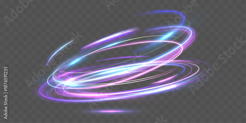 Soft glowing light waves form smooth rings and flowing lines on a dark background. Gentle luminous trails create an atmospheric abstract illumination for modern backgrounds and overlays.
