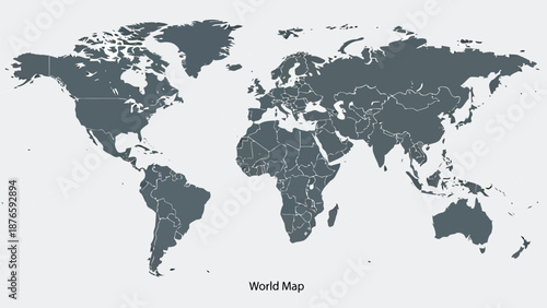 A detailed world map illustration showcasing continents and country borders