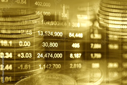 Stock market finance business, economy trend graph digital technology.
