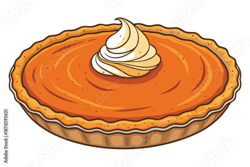 Sweet Potato Pie Creamy Filling Illustrati