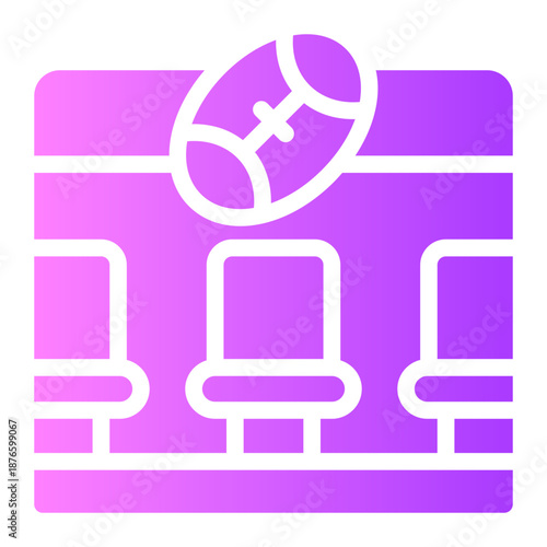team bench gradient icon