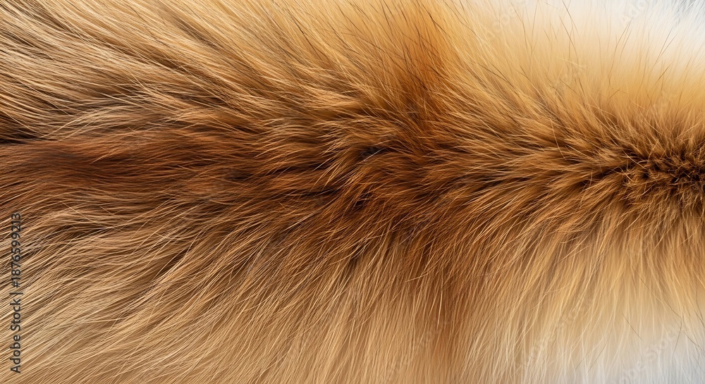 Obraz premium Close-up of Luxurious Red Fox Fur Texture - A Warm and Soft Detail.