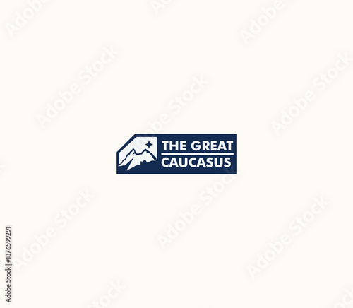 Clean line mountain logo inspired by the Caucasus region. Ideal for tourism, travel platforms, outdoor brands and modern minimalist visual identities.