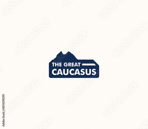 Minimal mountain logo inspired by the Caucasus. Perfect for travel brands, tourism projects, outdoor companies, adventure media and modern geographic identity designs.