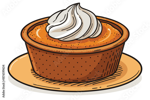 Traditional Pumpkin Custard Dessert Cup