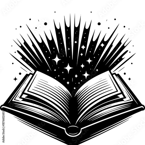 Open book for reading and knowledge