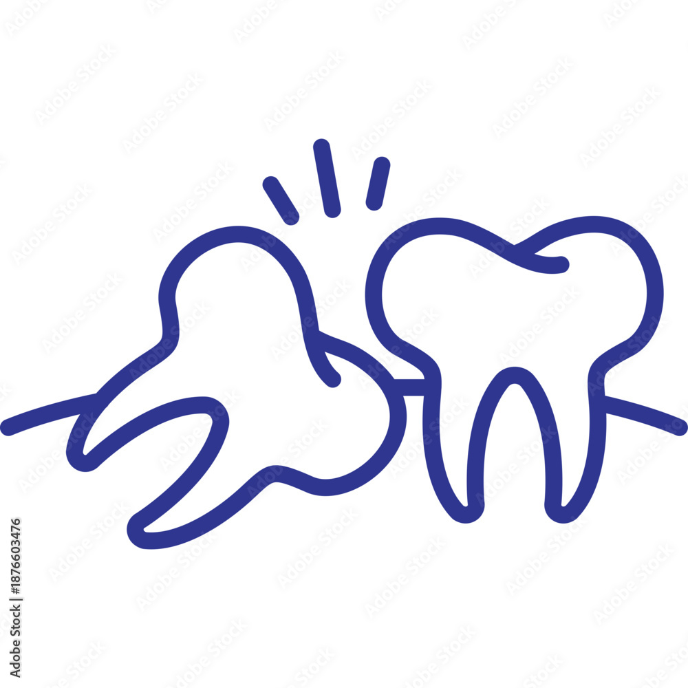Obraz premium Wisdom tooth pain icon