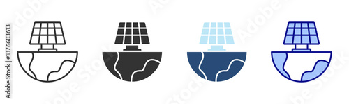 Renewable Icon Set. Designed In Multi Style