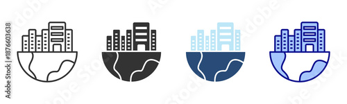 Eco City Icon Set. Designed In Multi Style