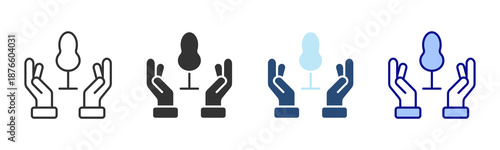 Conservation Icon Set. Designed In Multi Style