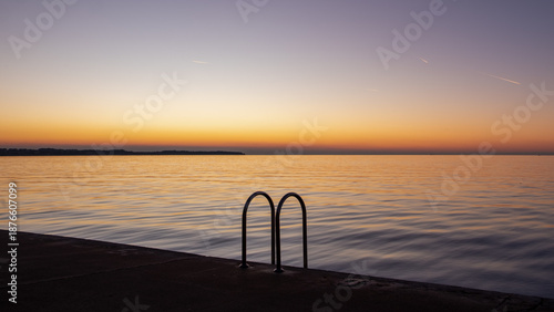 Diving Ladder on the Coastline Town of Piran