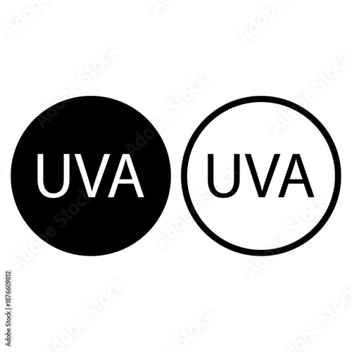 UVA sun protection cosmetics icon