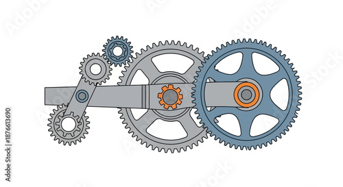 Mechanical Gears and Cogs System Mechanism.