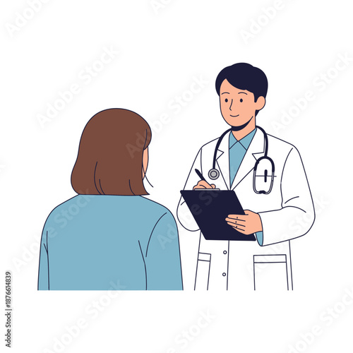 Doctor Consulting Patient, Medical Consultation, Healthcare Professional Examining Person