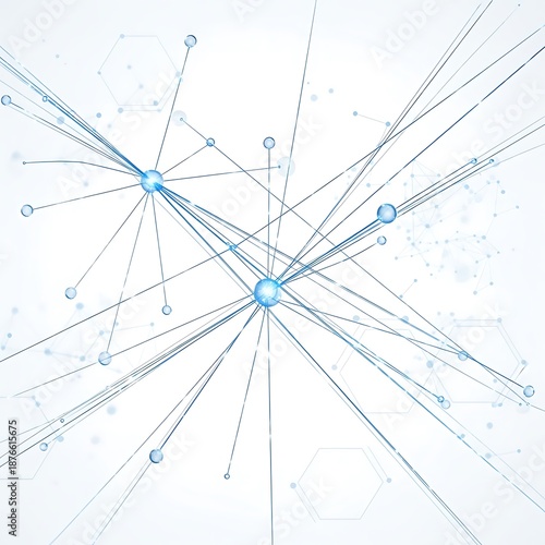 Connected Network - Data Points and Lines in a Digital World.