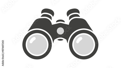 Binoculars Icon Graphic Design - Vision, Exploration, and Discovery Concept