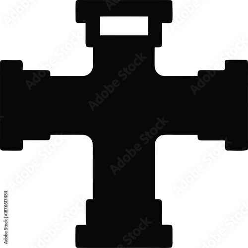 pneumatic tube waste system silhouette vector illustration on transparent background