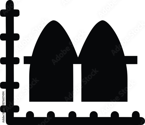 quantum wave function collapse silhouette vector illustration on transparent background