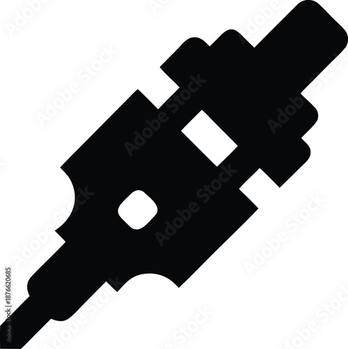 bracewell von neumann hybrid probe silhouette vector illustration on transparent background