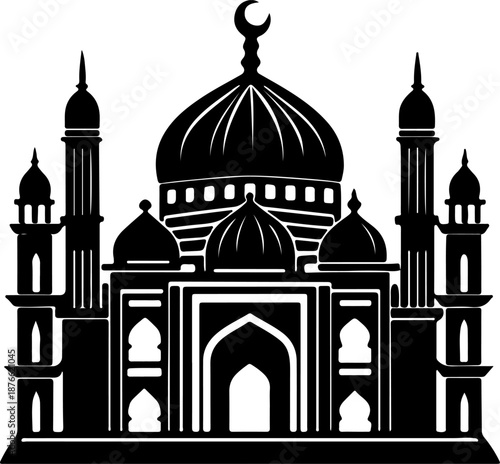 taj mahal silhouette