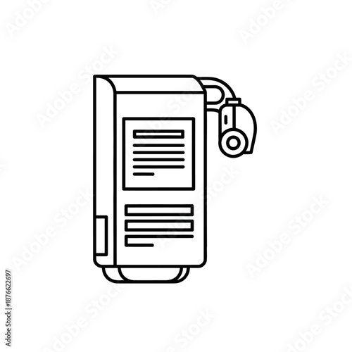 Fire Extinguisher Icon Line Art - Emergency Equipment for Safety