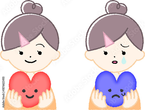 ハートを持つ女の子