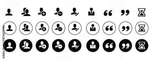 User Profile and Interface Icons Set.