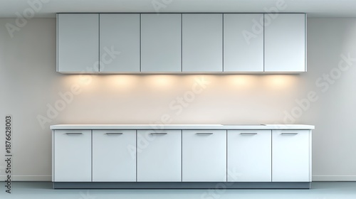 Wallpaper Mural Modern Minimalistic Kitchen Interior Design with Clean Lines and Sleek White Cabinets for a Contemporary Home Aesthetic Torontodigital.ca