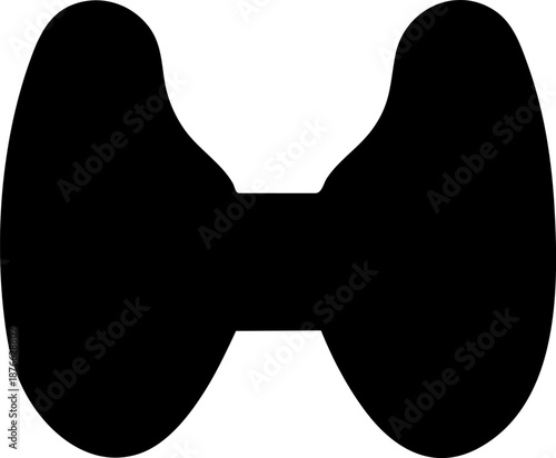 Human Thyroid Gland Silhouette Icon Symbol