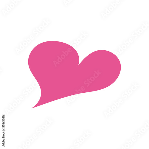 Картината върху платно Asymmetrical swoosh heart vector