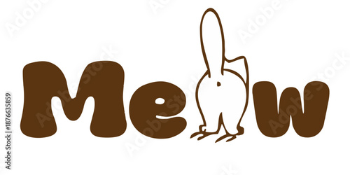 kucing lucu coklat berdiri kitty