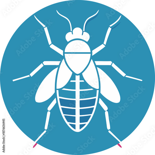 Flea solid icon, pests concept, home
