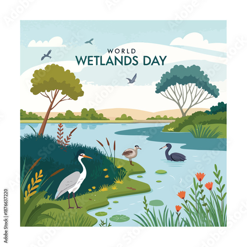 Celebrate wetlands protecting biodiversity water resources climate resilience for future generations globally
