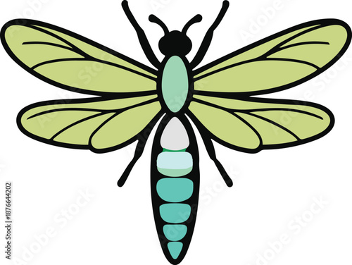 Minimal vector sticker of a firefly glowing abdomen simplified, clean outline, flat modern icon style, white background, smart lighting concept 1