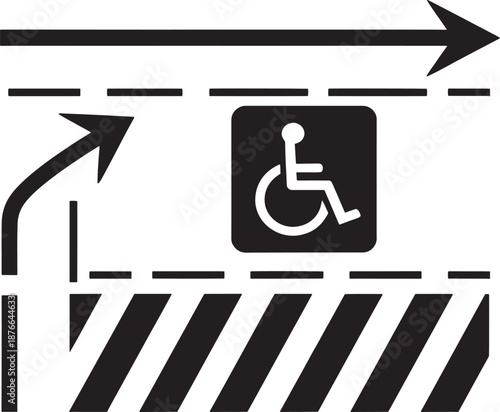 A clear and concise accessibility symbol, highlighting the allocated space for individuals with mobility challenges.