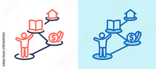 Social Welfare whitegreen icon