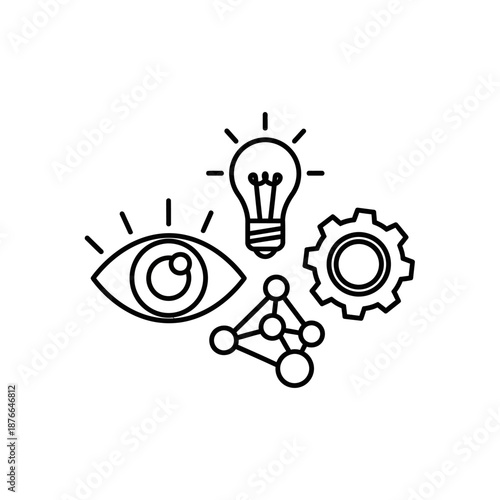 Innovation, Idea Generation, and Problem Solving Concept Icons