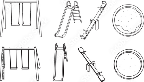 A playful scene with playground equipment, inviting endless hours of fun and laughter for children. 