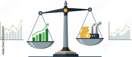 Wallpaper Mural Balancing Growth and Investment Scale of Progress Torontodigital.ca