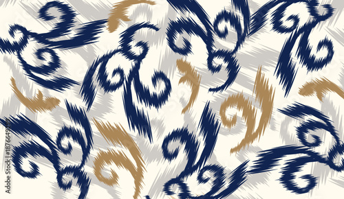 geometric ethnic vintage texture vector art design. textile fashion pattern line ikat seamless pattern and batik fabric texture asian background wallpaper geometry indian. Ethnic abstract ikat art .