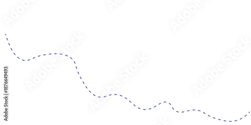 Vector treasure map element. A reddashed line and X mark ink on the map.